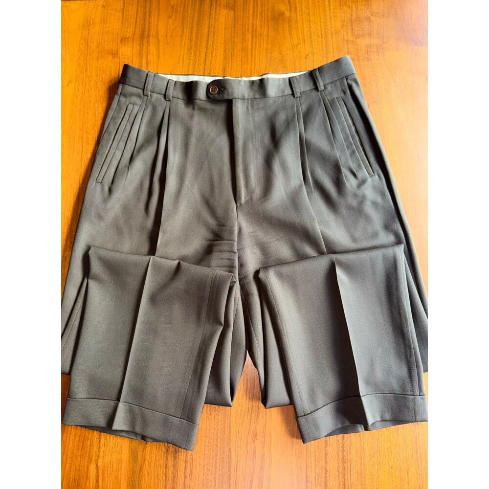 Zanella Men's Brown Pleated Dress Pants Size 36